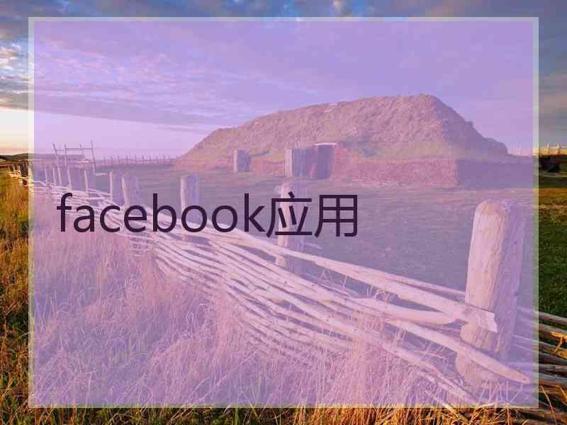 facebook应用