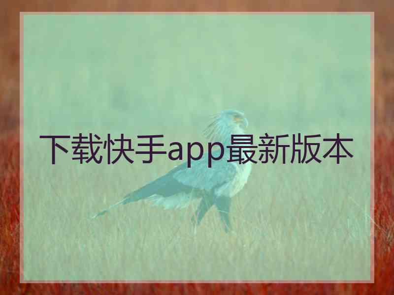 下载快手app最新版本