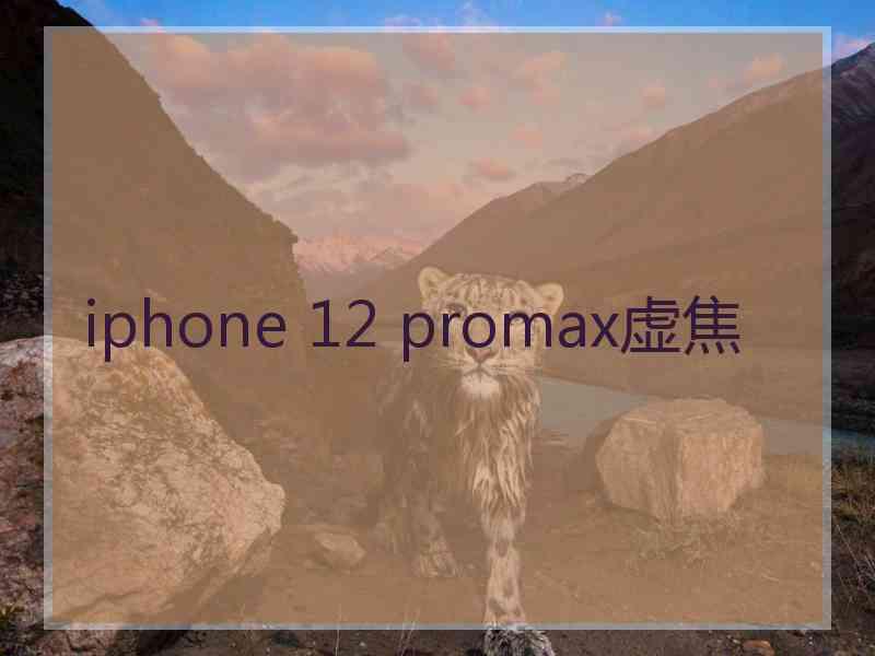 iphone 12 promax虚焦