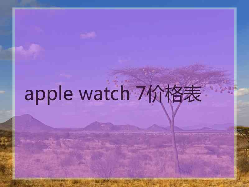 apple watch 7价格表