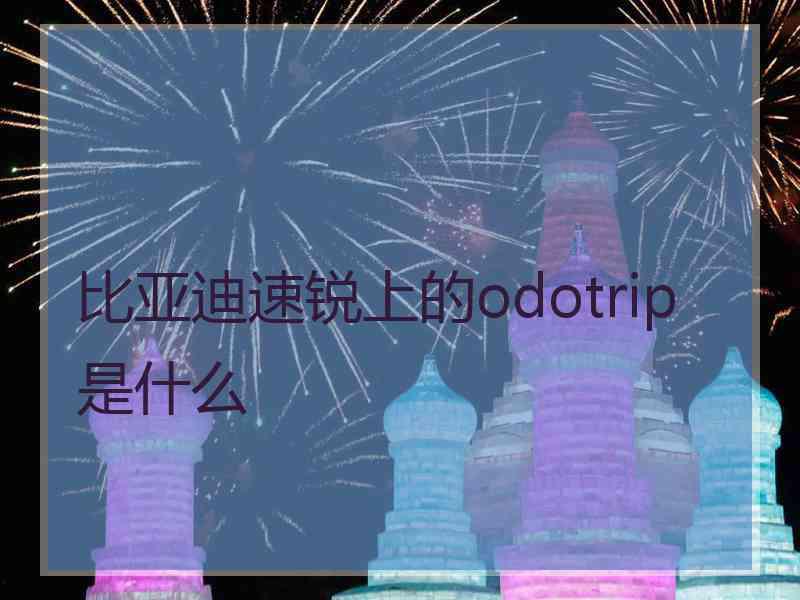 比亚迪速锐上的odotrip是什么