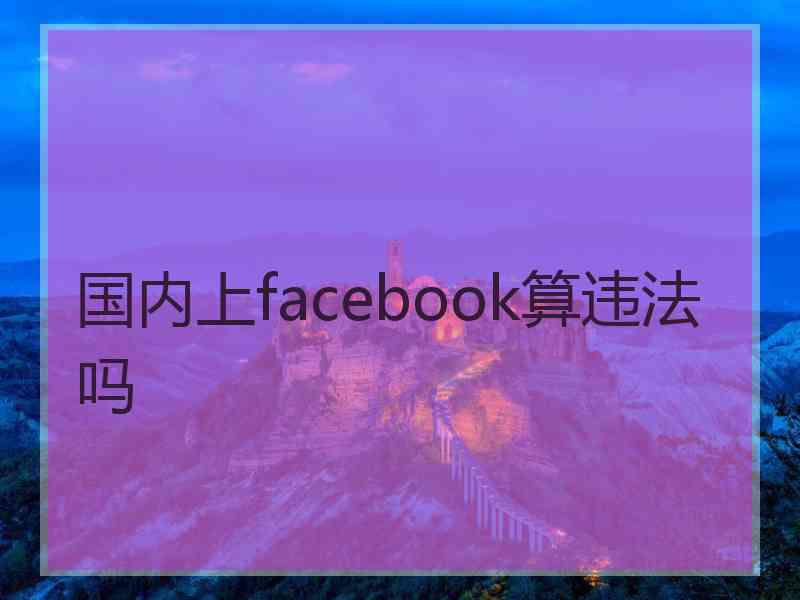 国内上facebook算违法吗