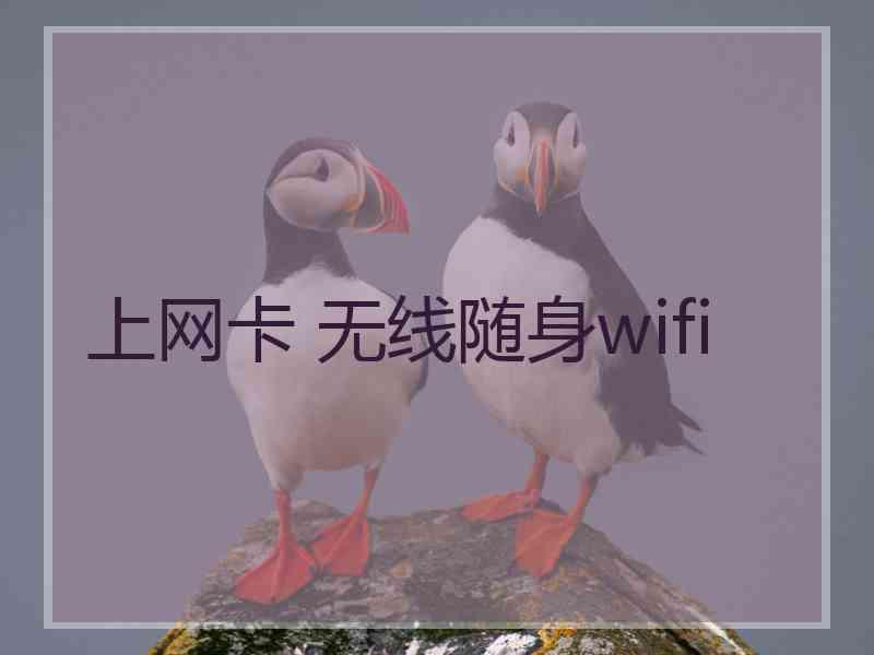 上网卡 无线随身wifi