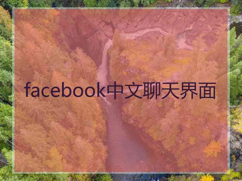 facebook中文聊天界面