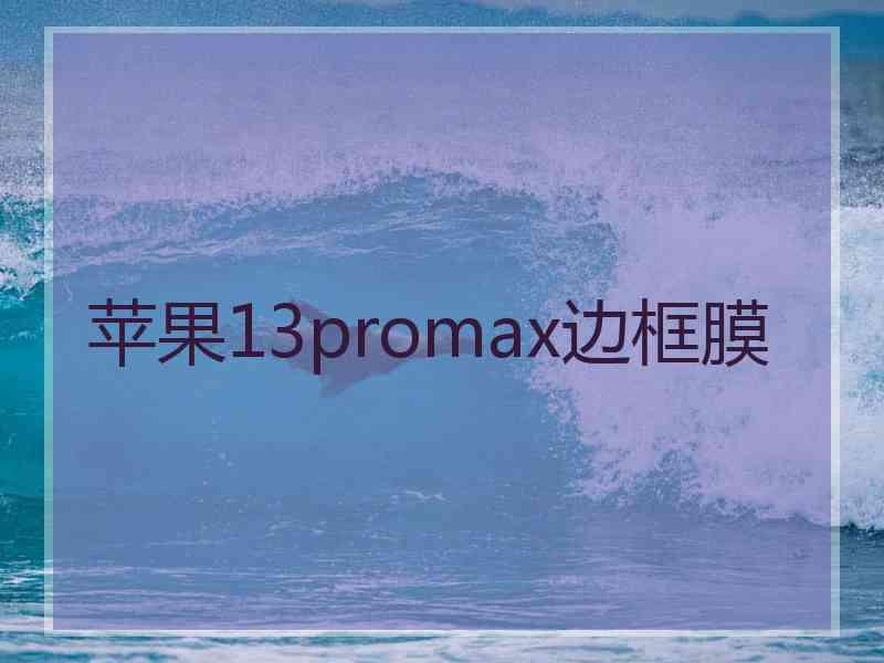 苹果13promax边框膜