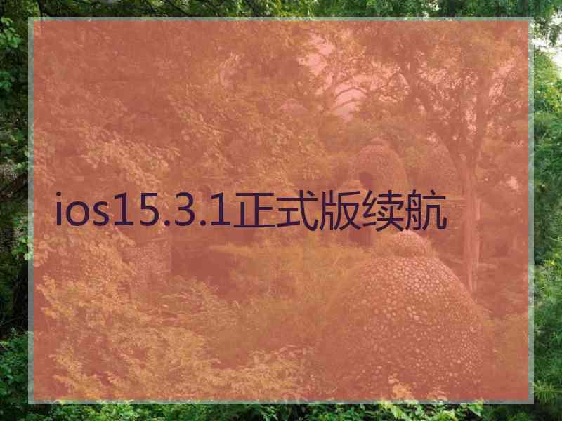 ios15.3.1正式版续航