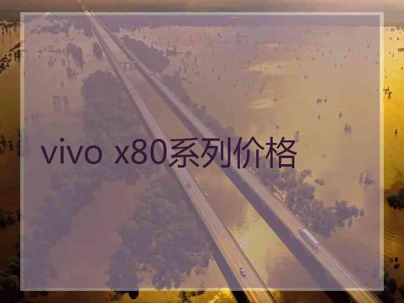 vivo x80系列价格