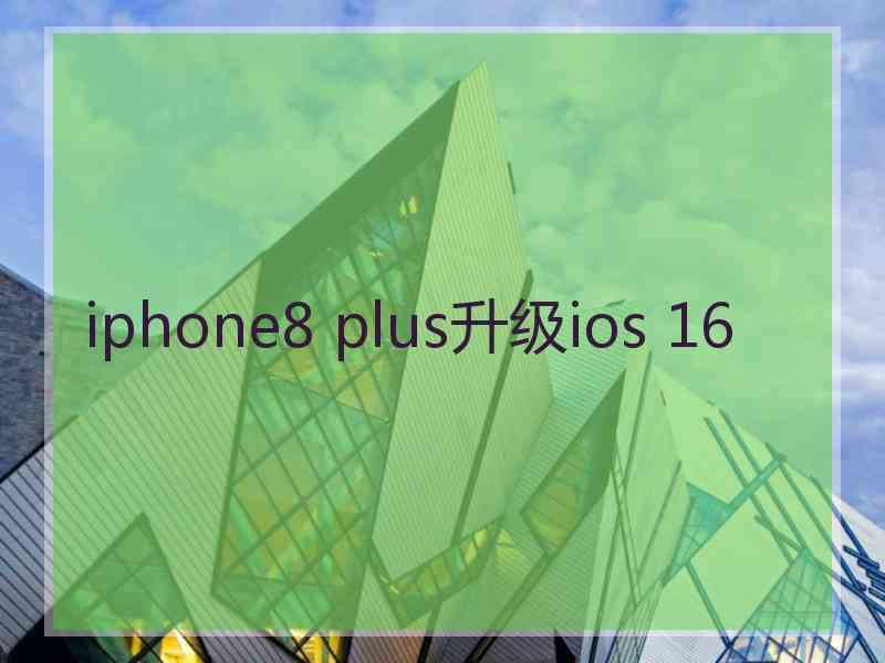 iphone8 plus升级ios 16