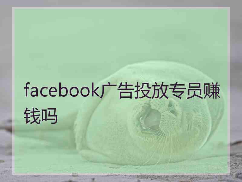 facebook广告投放专员赚钱吗