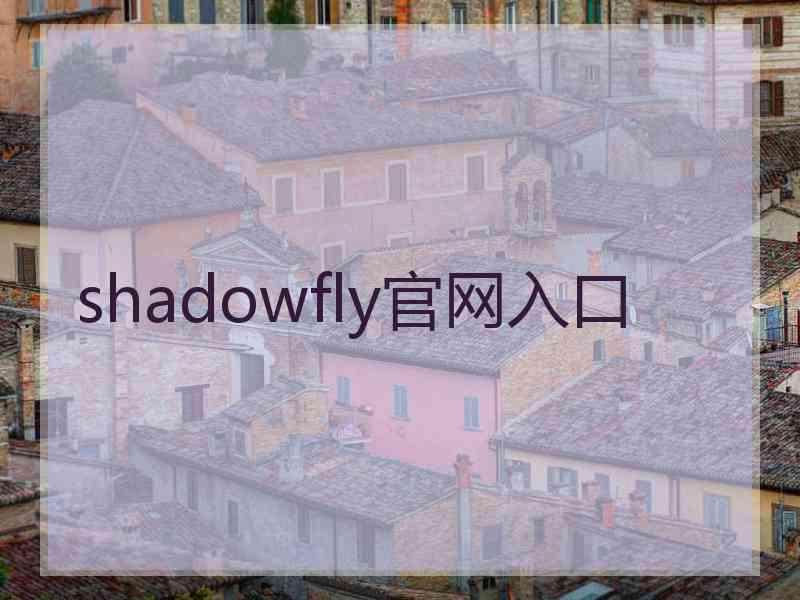 shadowfly官网入口