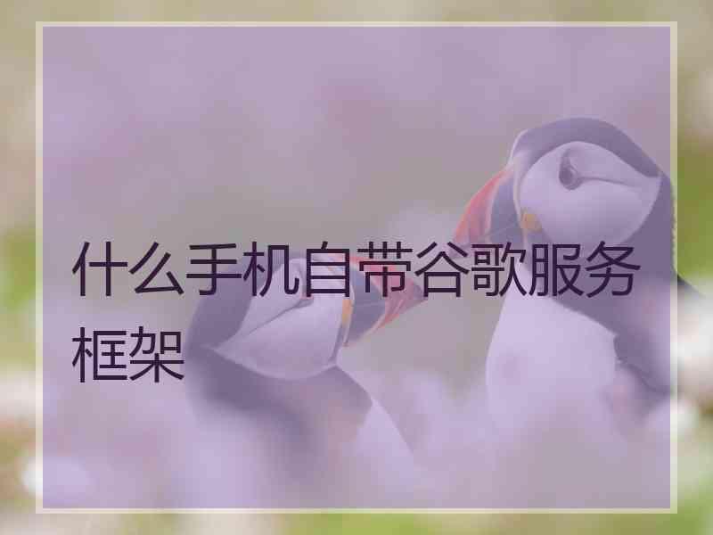 什么手机自带谷歌服务框架