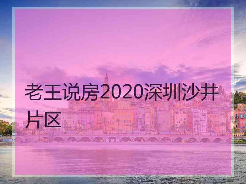 老王说房2020深圳沙井片区