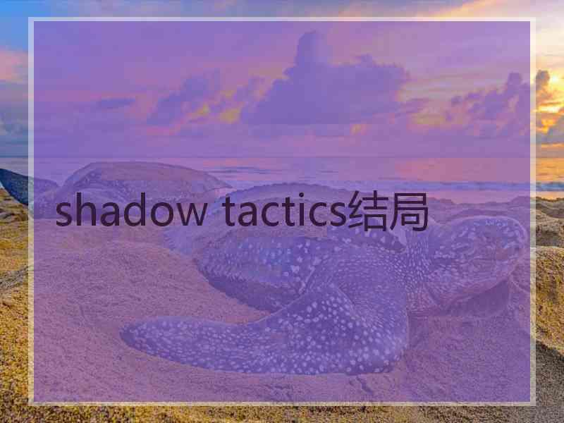 shadow tactics结局