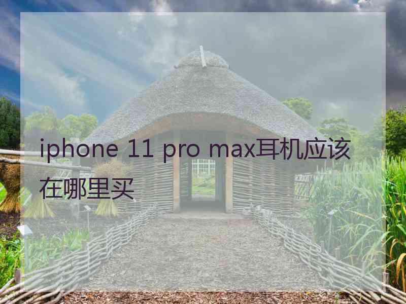 iphone 11 pro max耳机应该在哪里买