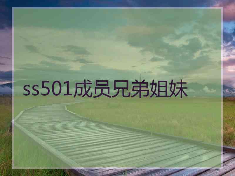 ss501成员兄弟姐妹