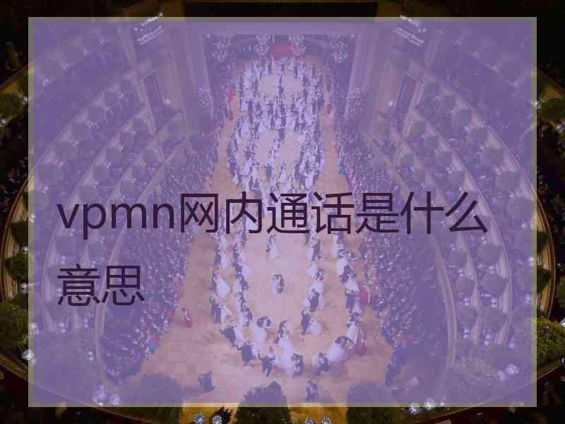 vpmn网内通话是什么意思