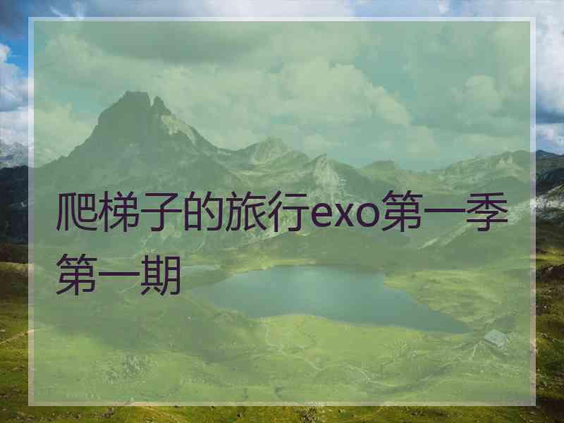 爬梯子的旅行exo第一季第一期