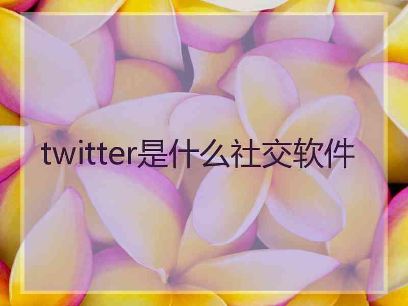 twitter是什么社交软件