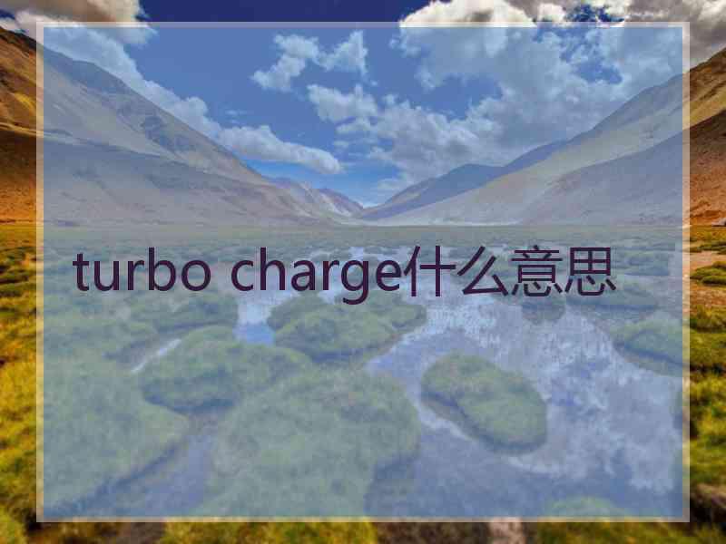 turbo charge什么意思