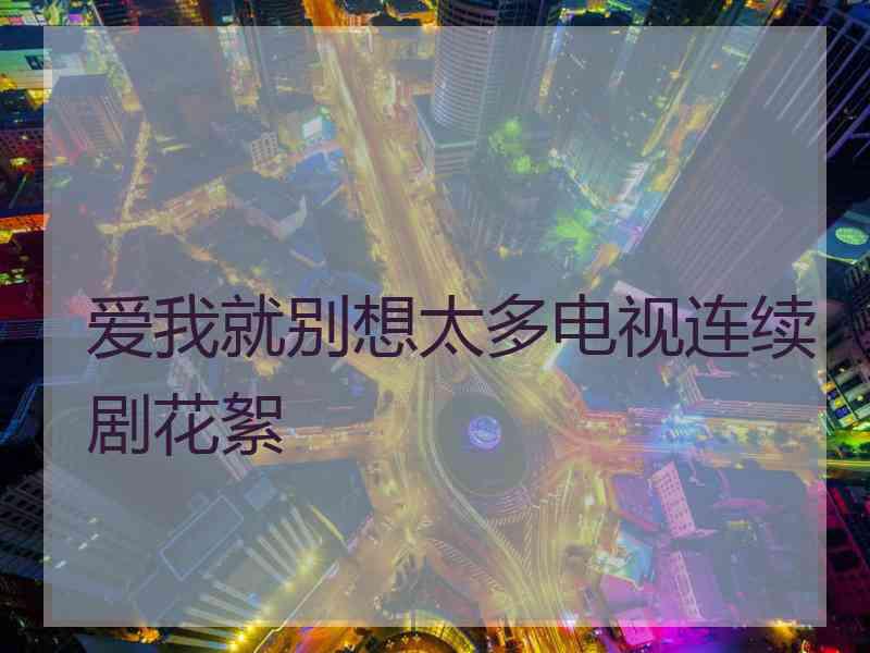 爱我就别想太多电视连续剧花絮