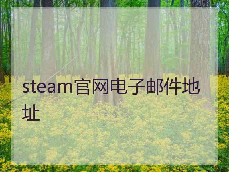 steam官网电子邮件地址