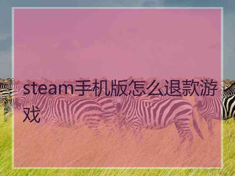 steam手机版怎么退款游戏