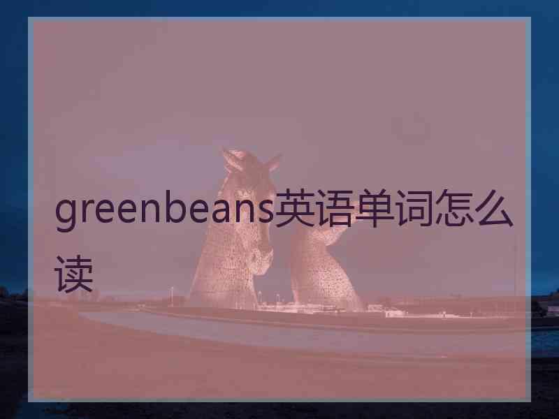 greenbeans英语单词怎么读