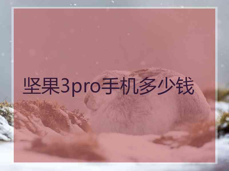 坚果3pro手机多少钱