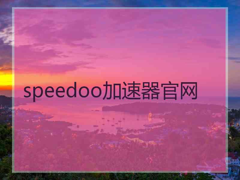 speedoo加速器官网