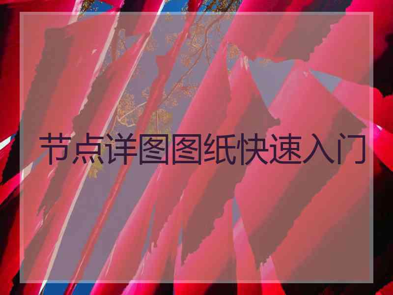 节点详图图纸快速入门