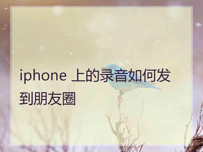 iphone 上的录音如何发到朋友圈