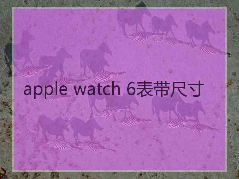 apple watch 6表带尺寸