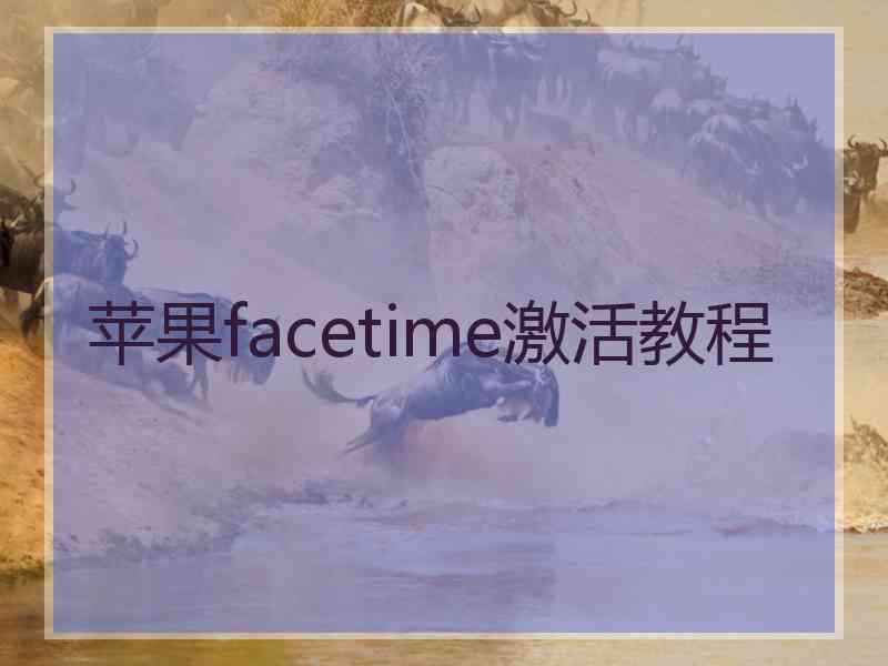 苹果facetime激活教程