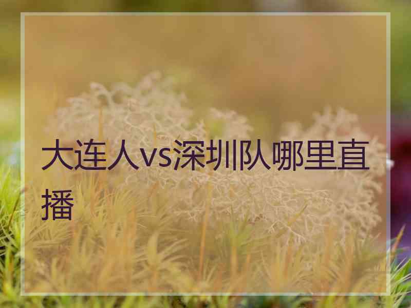 大连人vs深圳队哪里直播