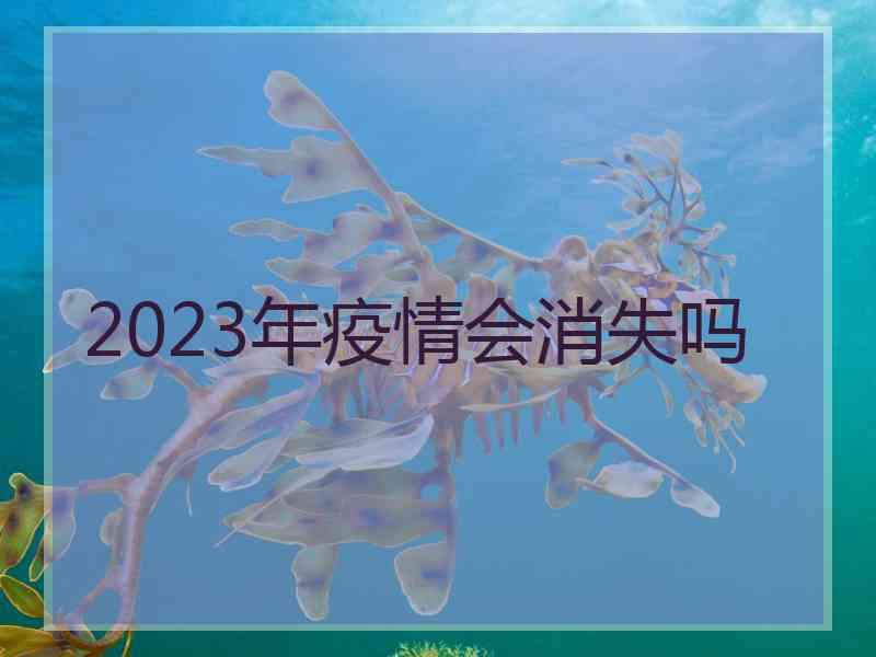 2023年疫情会消失吗