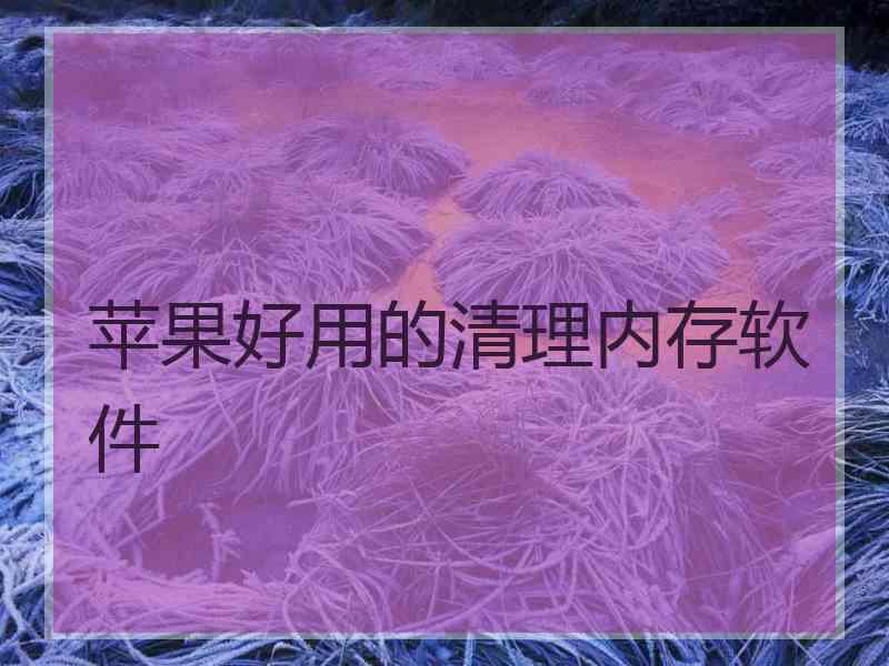 苹果好用的清理内存软件