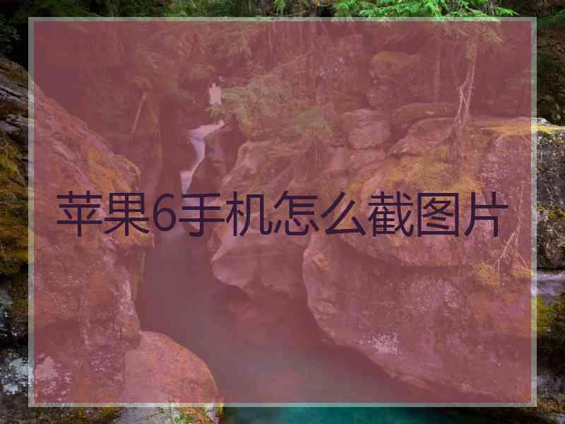 苹果6手机怎么截图片