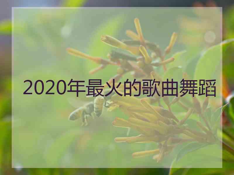 2020年最火的歌曲舞蹈