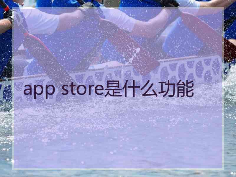 app store是什么功能