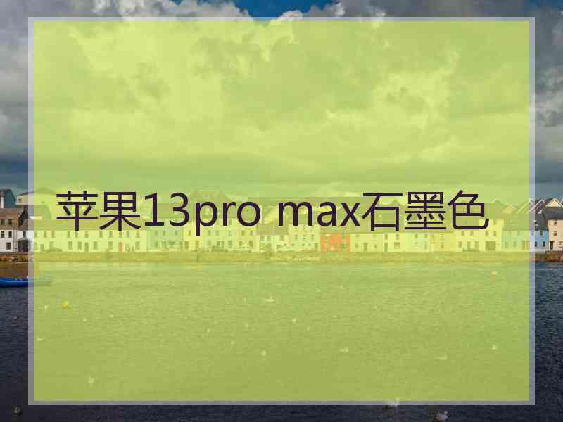 苹果13pro max石墨色