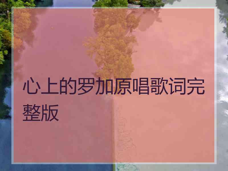 心上的罗加原唱歌词完整版