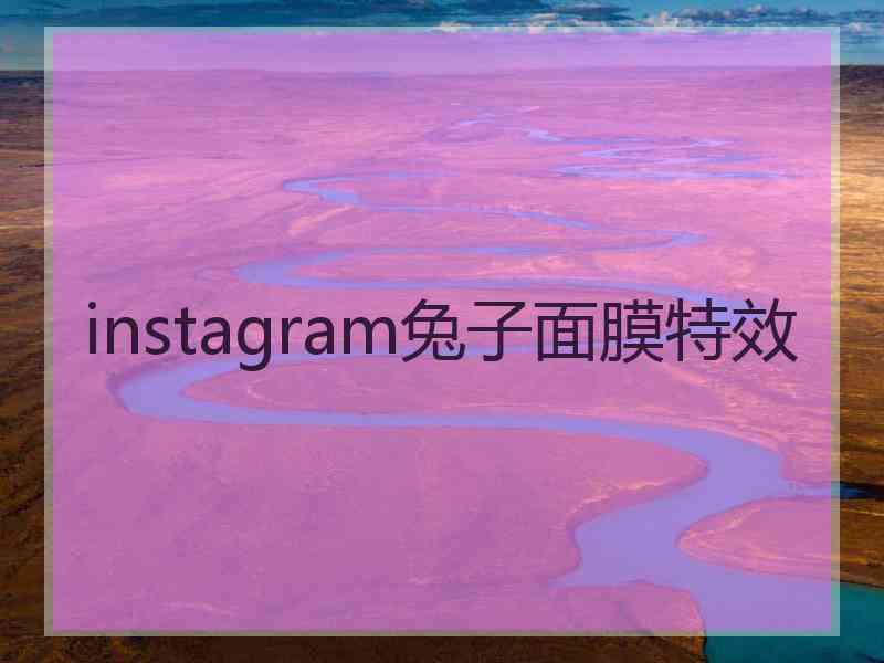 instagram兔子面膜特效