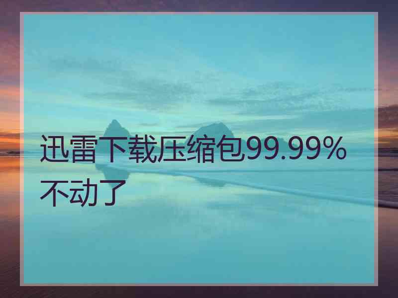 迅雷下载压缩包99.99%不动了