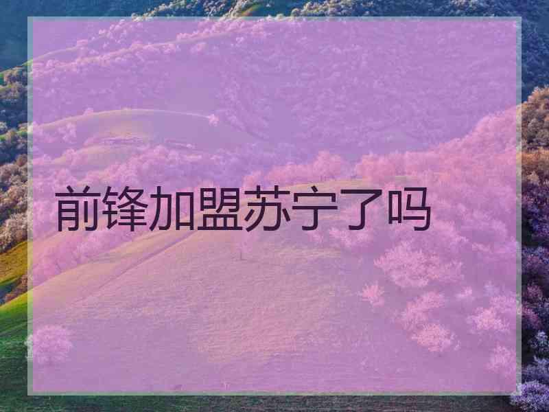 前锋加盟苏宁了吗