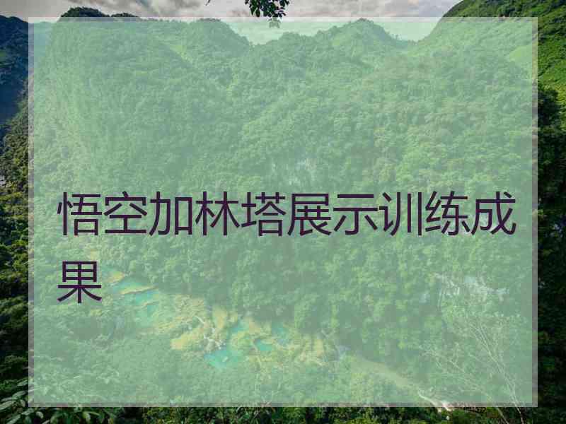 悟空加林塔展示训练成果