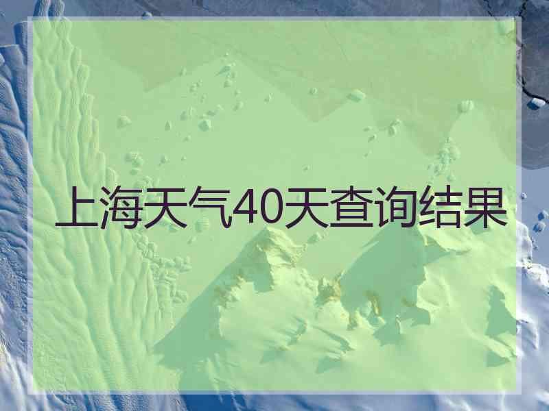 上海天气40天查询结果