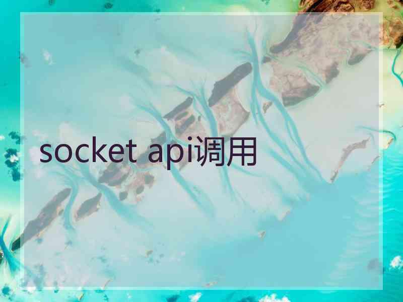 socket api调用