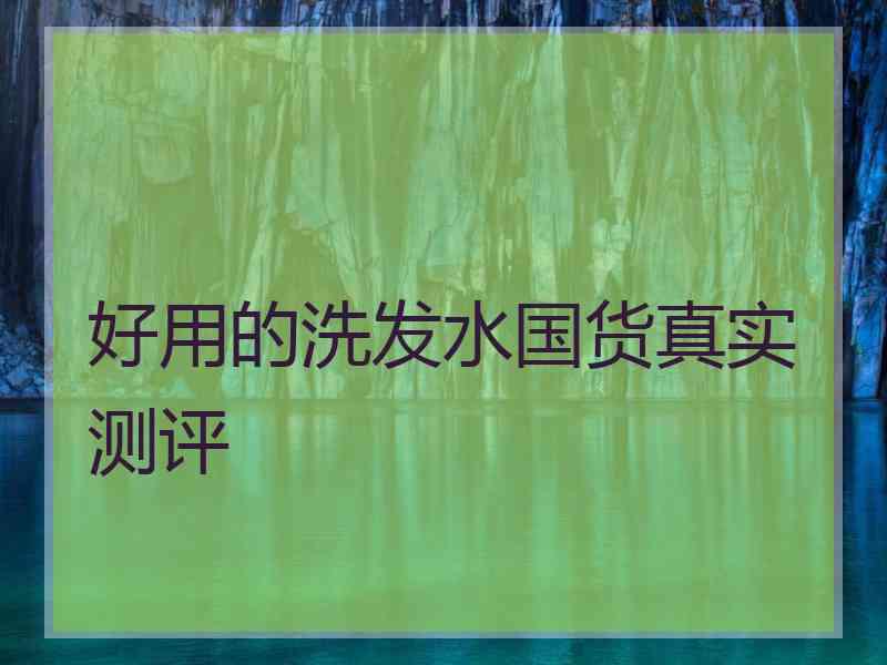 好用的洗发水国货真实测评