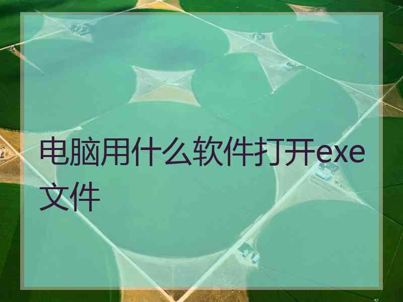 电脑用什么软件打开exe文件