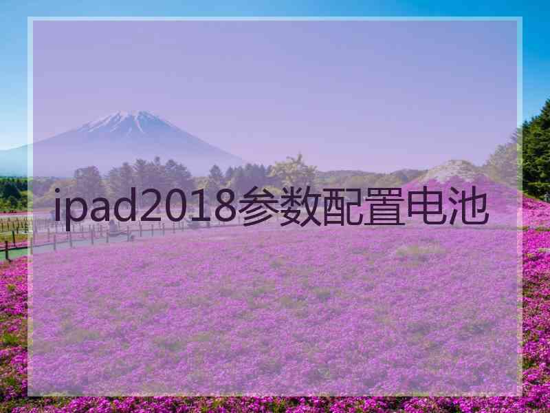 ipad2018参数配置电池